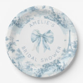 トイルドゥジュイフランスのロマンチックブライダルシャワー ペーパープレート (正面)