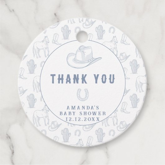 トイルドゥジュイブルーカウボーイウェスタンありがとう フェイバータグ (正面)