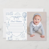 トイルドゥジュイブルーボウカプセルノートメッセージカード 招待状 (正面)