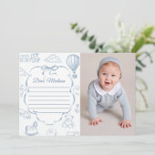 トイルドゥジュイブルーボウカプセルノートメッセージカード 招待状 (スタンド正面)