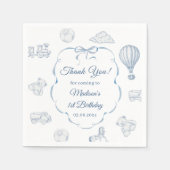 トイルドゥジュイブルーボウ誕生日パーティー スタンダードカクテルナプキン (正面)