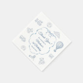 トイルドゥジュイブルーボウ誕生日パーティー スタンダードカクテルナプキン (角)