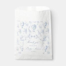 トイルドジュイサファリ動物ブルーベビーシャワー フェイバーバッグ