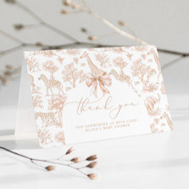 トイルドジュイサファリ動物ボホベイビーシャワー サンキューカード