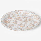 トイルドジュイサファリ動物ボホベイビーシャワー ペーパープレート (アングル)