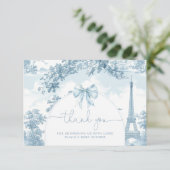 トイルドジョイフランスのボンジュールbebe赤ちゃんシャワー サンキューカード (スタンド正面)