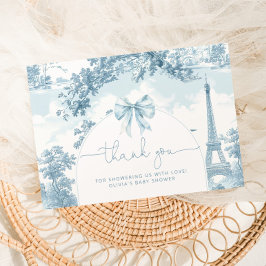 トイルドジョイフランスのボンジュールbebe赤ちゃんシャワー サンキューカード