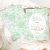 トイルビクトリアングリーンフローラブライダルシャワー 招待状