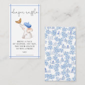 トイルピフランスのックガールベビーシャワーおむつラッフルE エンクロージャーカード (正面/裏面)