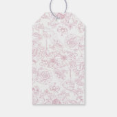 トイルピンクボウフローラ結婚のウェルカムギフトラベル ギフトタグ (裏面)