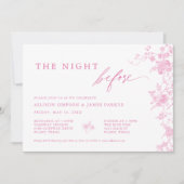 トイルピンク結婚フローラのリハーサルディナー 招待状 (正面)