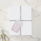 トイルピンク結婚フローラの歓迎 ギフトタグ (より糸付き)