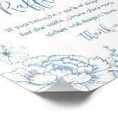 トイルフランスのおむつラッフルベビーシャワーサイン ポスター (角)