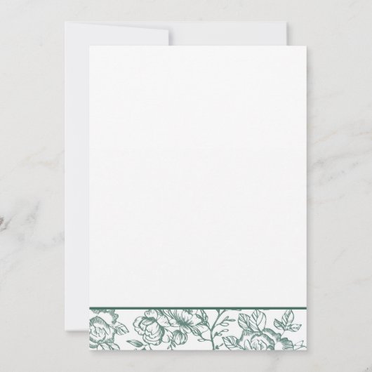 トイルフランスのとセージのグリーンボウ 招待状 (裏面)