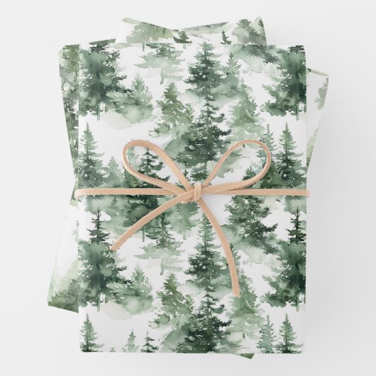 トイルフランスのツリーのパターン ラッピングペーパーシート (インサイチュ)