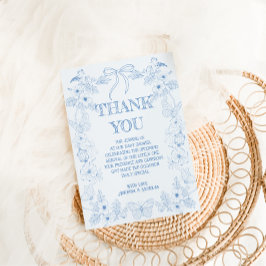 トイルフランスのドジュイボーイベビーシャワー サンキューカード