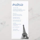トイルフランスのバルミツワーエッフェルタワーエレガントメニュー メニュー (正面)