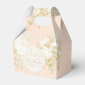 トイルフランスのフローラエレガントガールベビーシャワー赤面 フェイバーボックス (正面サイド)