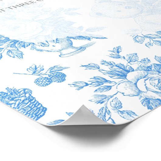 トイルフランスのフローラベアウェルカムボード ポスター (角)