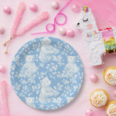 トイルフランスのフローラベアーベビーシャワー紙プレート ペーパープレート (パーティー)