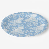 トイルフランスのフローラベアーベビーシャワー紙プレート ペーパープレート (アングル)