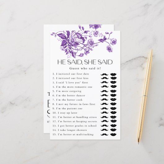 トイルフランスのフローラ彼は彼女はブライダルゲームを言った (正面/裏面インサイチュ)