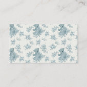 トイルフランスのベアとバニーの赤ちゃんシャワー エンクロージャーカード (裏面)