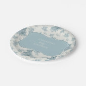 トイルフランスのベアとバニーの赤ちゃんシャワー ペーパープレート (アングル)