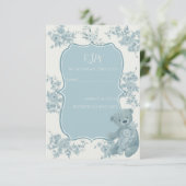 トイルフランスのベアとバニーの赤ちゃんシャワー 出欠カード (スタンド正面)