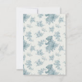 トイルフランスのベアとバニーの赤ちゃんシャワー 出欠カード (裏面)