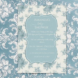 トイルフランスのベアとバニーの赤ちゃんシャワー 招待状