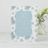 トイルフランスのベアとバニーの赤ちゃんシャワー 招待状 (スタンド正面)