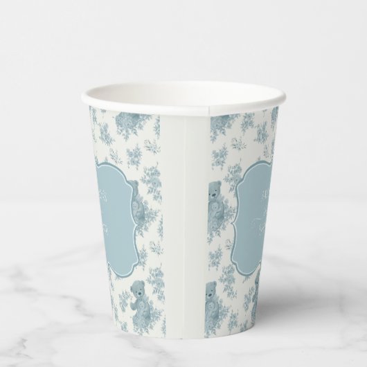 トイルフランスのベアとバニーの赤ちゃんシャワー 紙コップ (右)