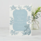 トイルフランスのベアとバニーベビーシャワー招待状 招待状 (スタンド正面)