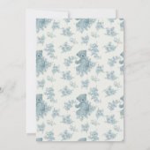 トイルフランスのベアとバニーベビーシャワー招待状 招待状 (裏面)