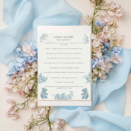 トイルフランスのベアとバニー赤ちゃんシャワーゲーム