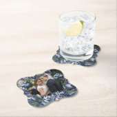 トイルフランスのヴィンテージブルーフローラ結婚ズ ペーパーコースター (インサイチュ)