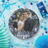 トイルフランスのヴィンテージブルーフローラ結婚ズ ペーパープレート (パーティー)