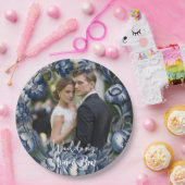 トイルフランスのヴィンテージブルーフローラ結婚ズ ペーパープレート (パーティー)