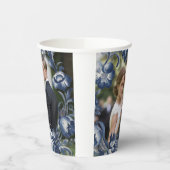 トイルフランスのヴィンテージブルーフローラ結婚ズ 紙コップ (左)