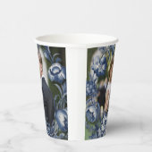 トイルフランスのヴィンテージブルーフローラ結婚ズ 紙コップ (右)