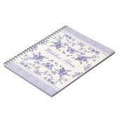 トイルフランスの名前をカスタムするスパイラルフォトノートブック ノートブック (左側)