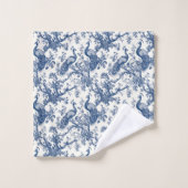 トイルフランスの孔雀パターン バスタオルセット (ウォッシュタオル)