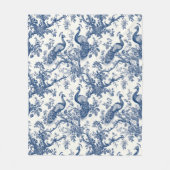 トイルフランスの孔雀パターン フリースブランケット (正面)