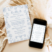 トイルフローラお洒落ガーデンブライダルシャワー 招待状