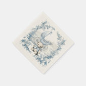 トイルフローラテディベアのキャリッジ赤ちゃんシャワー スタンダードカクテルナプキン (角)