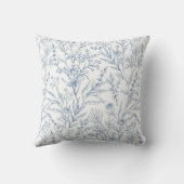 トイルフローラモノグラムディンティブルーフランスのテーマ クッション (裏面)