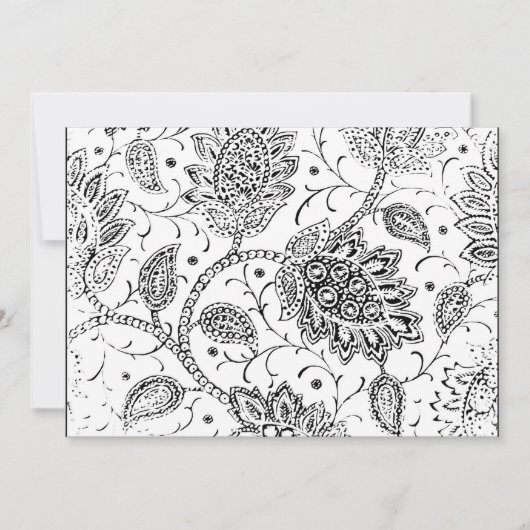 トイルブルーとホワイト結婚式招待状 招待状 (裏面)