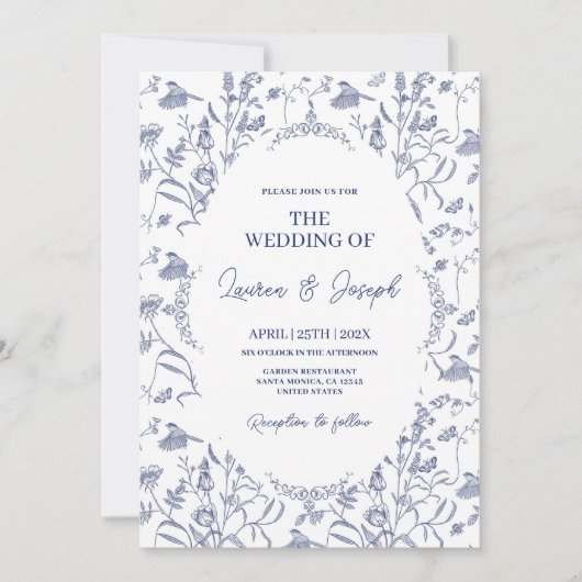 トイルブルー結婚ズ 招待状 (正面)