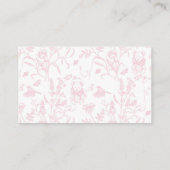 トイルベアーベビーシャワーガールおむつラッフルカード エンクロージャーカード (裏面)